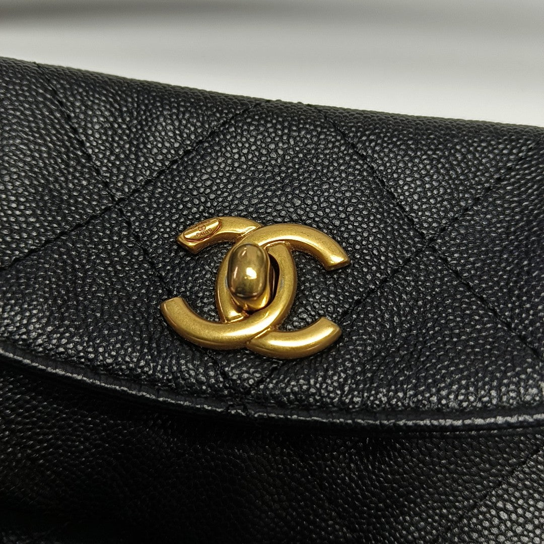 Suppletwins Quilted Grained Calfskin Black