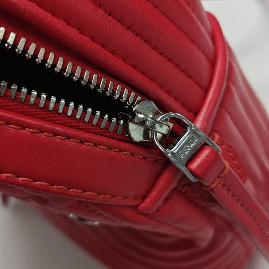 Quilted Calfskin Backpack Red