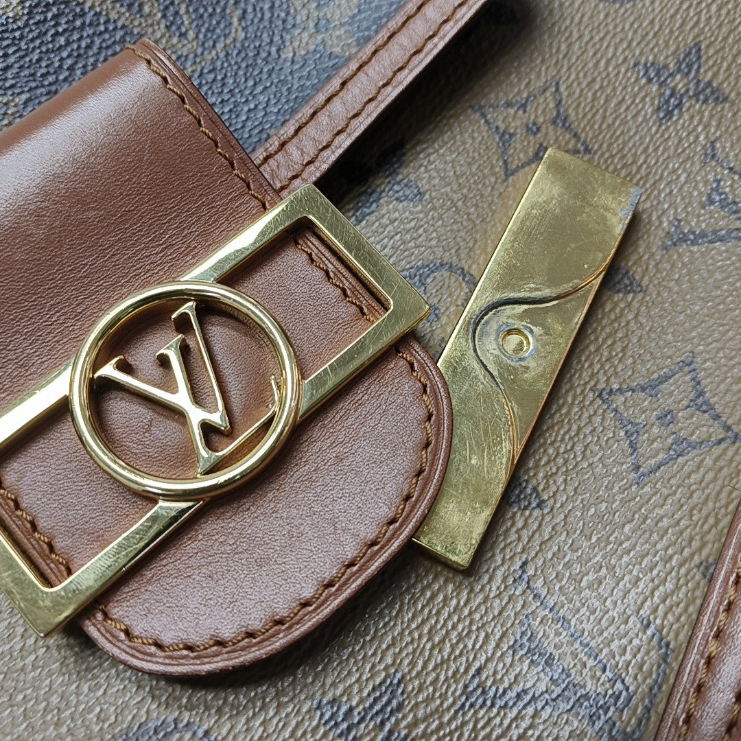 DAUPHINE Mini Monogram Coated Canvas Brown