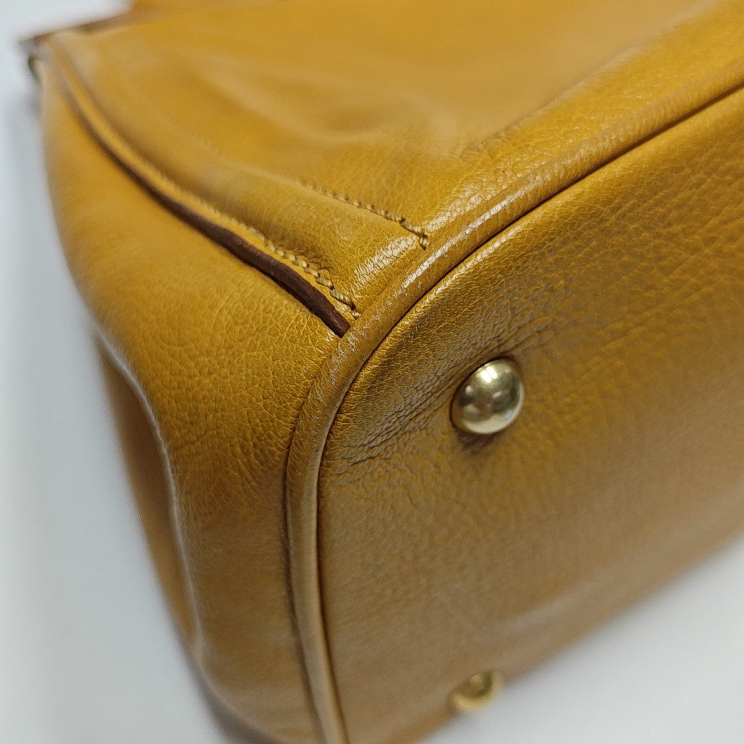 Calfskin Tote Bag Yellow