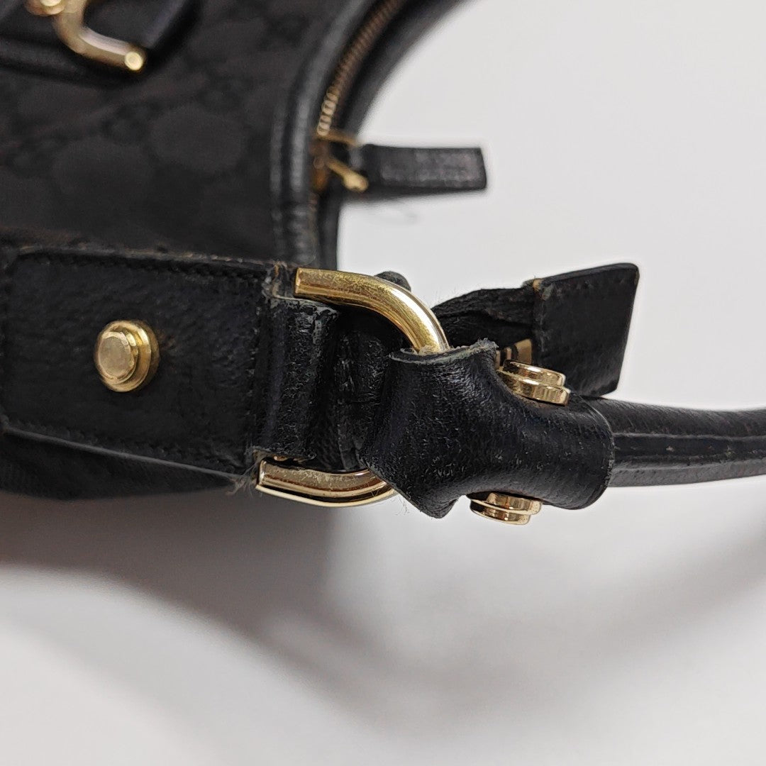 Abbey Monogram Canvas Black