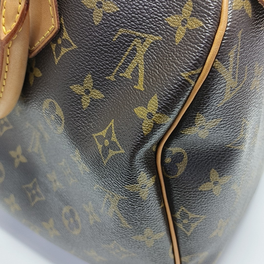 SPEEDY 30 Monogram Coated Canvas Brown