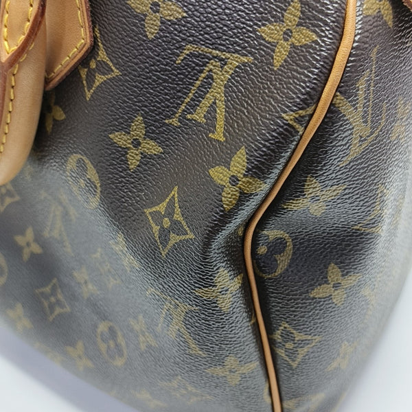 SPEEDY 30 Monogram Coated Canvas Brown