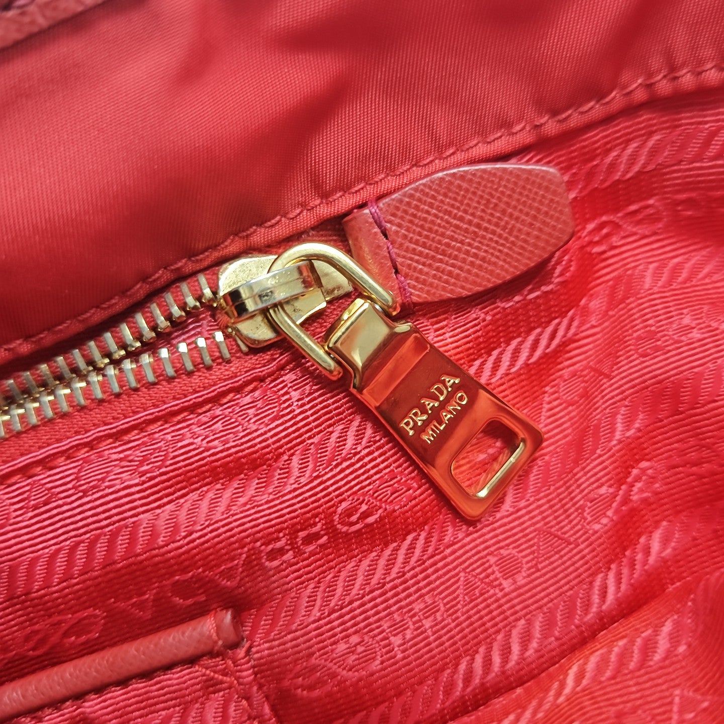 Nylon Tote Bag Red