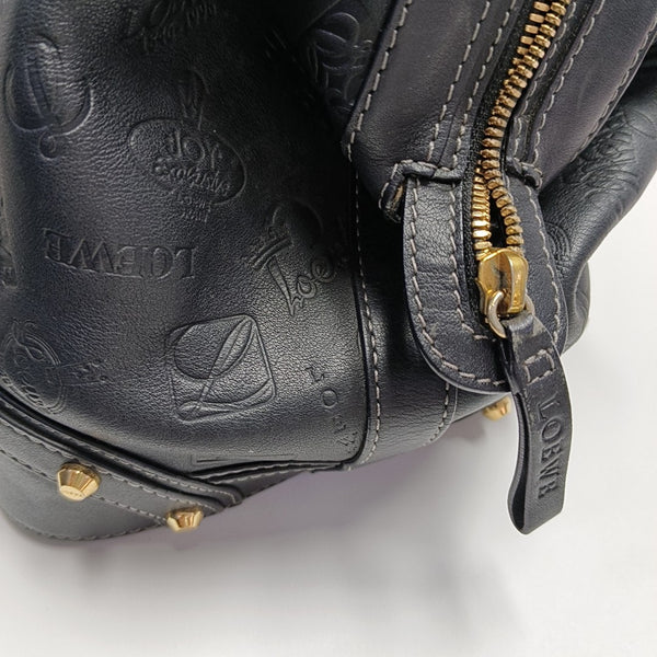 Calfskin Top Handle Bag Black