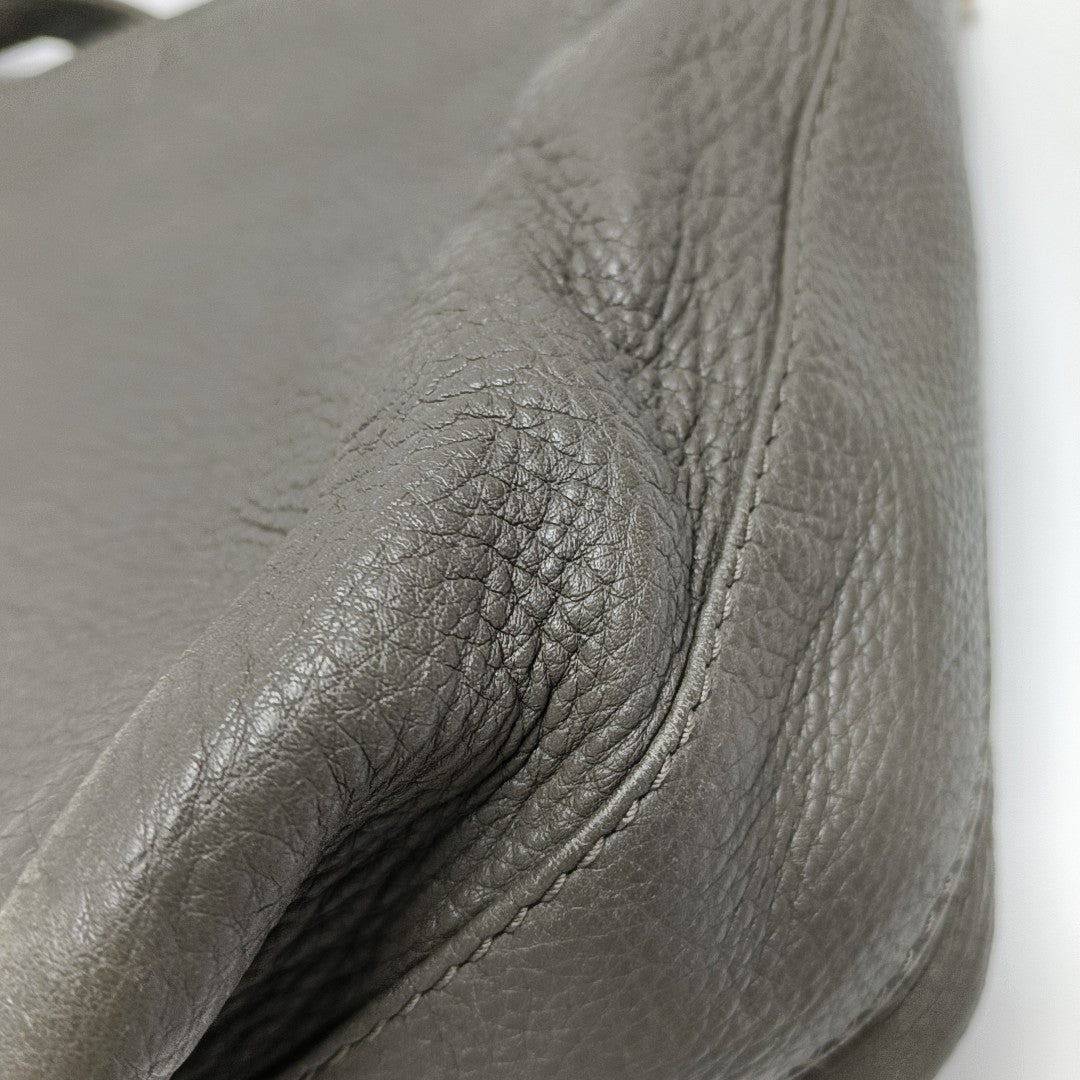 Greenwich Hobo Bag Calfskin Gray