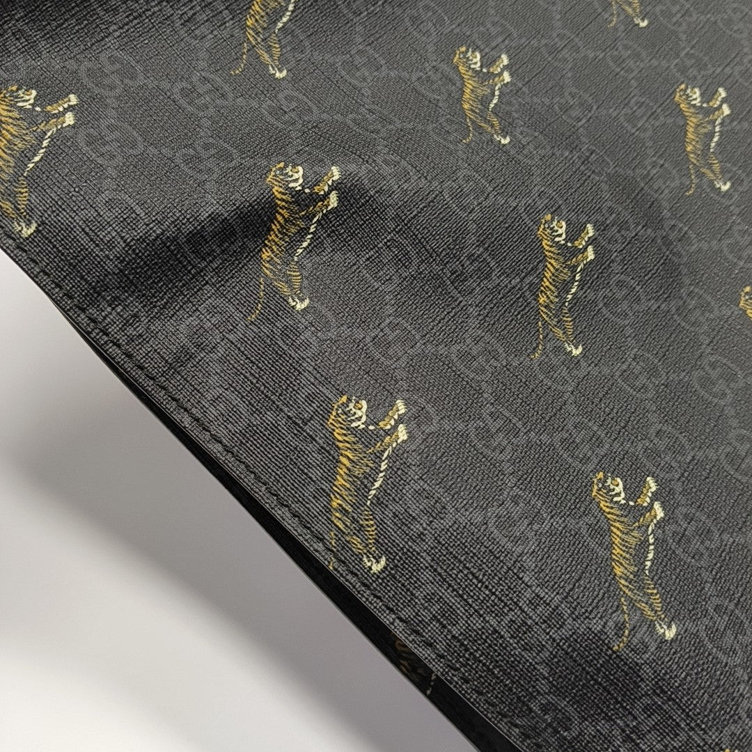 GG Supreme Monogram Coated Canvas Black