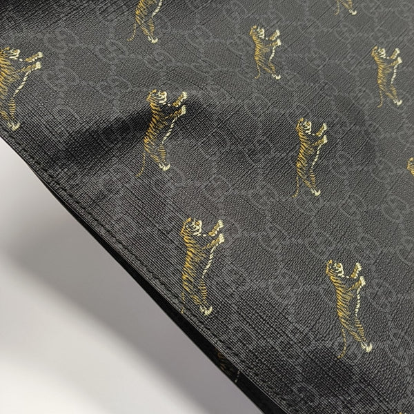 GG Supreme Monogram Coated Canvas Black