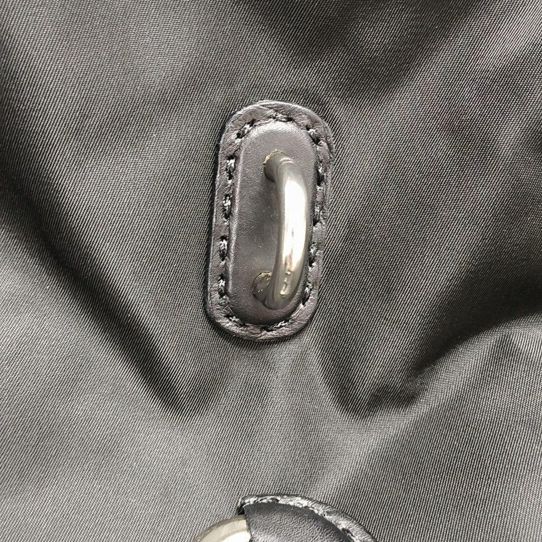 Nylon Top Handle Bag Black