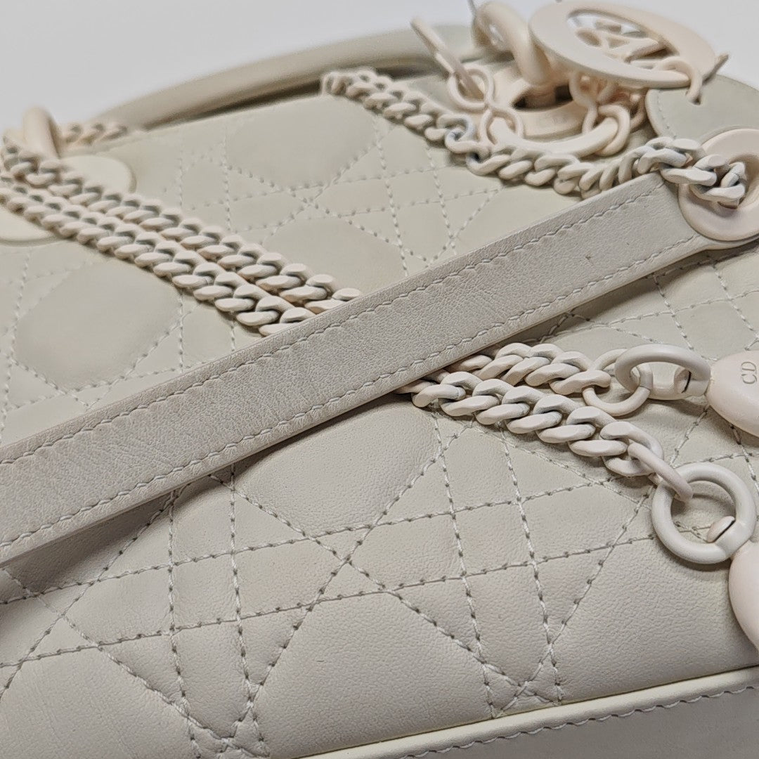 Lady Dior Mini Cannage Lambskin White