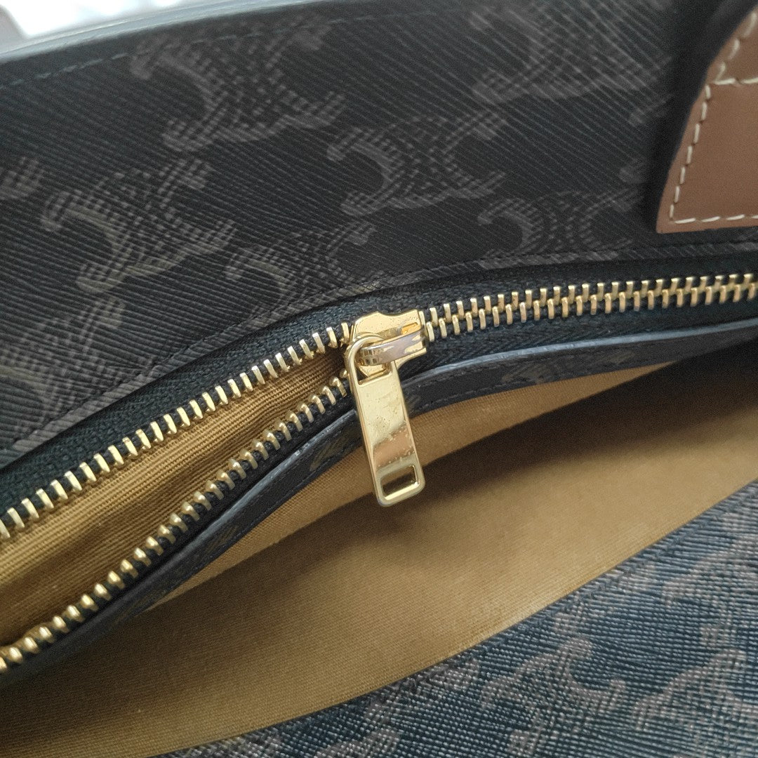 CABAS CELINE Small Coated Canvas Black