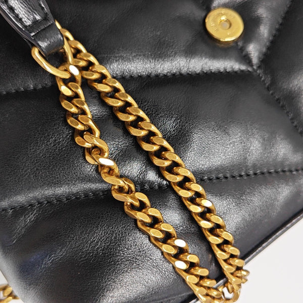 PUFFER TOY Mini Chevron Lambskin Black