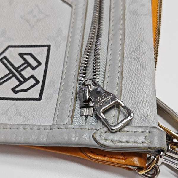 FLAT Monogram Coated Canvas Gray
