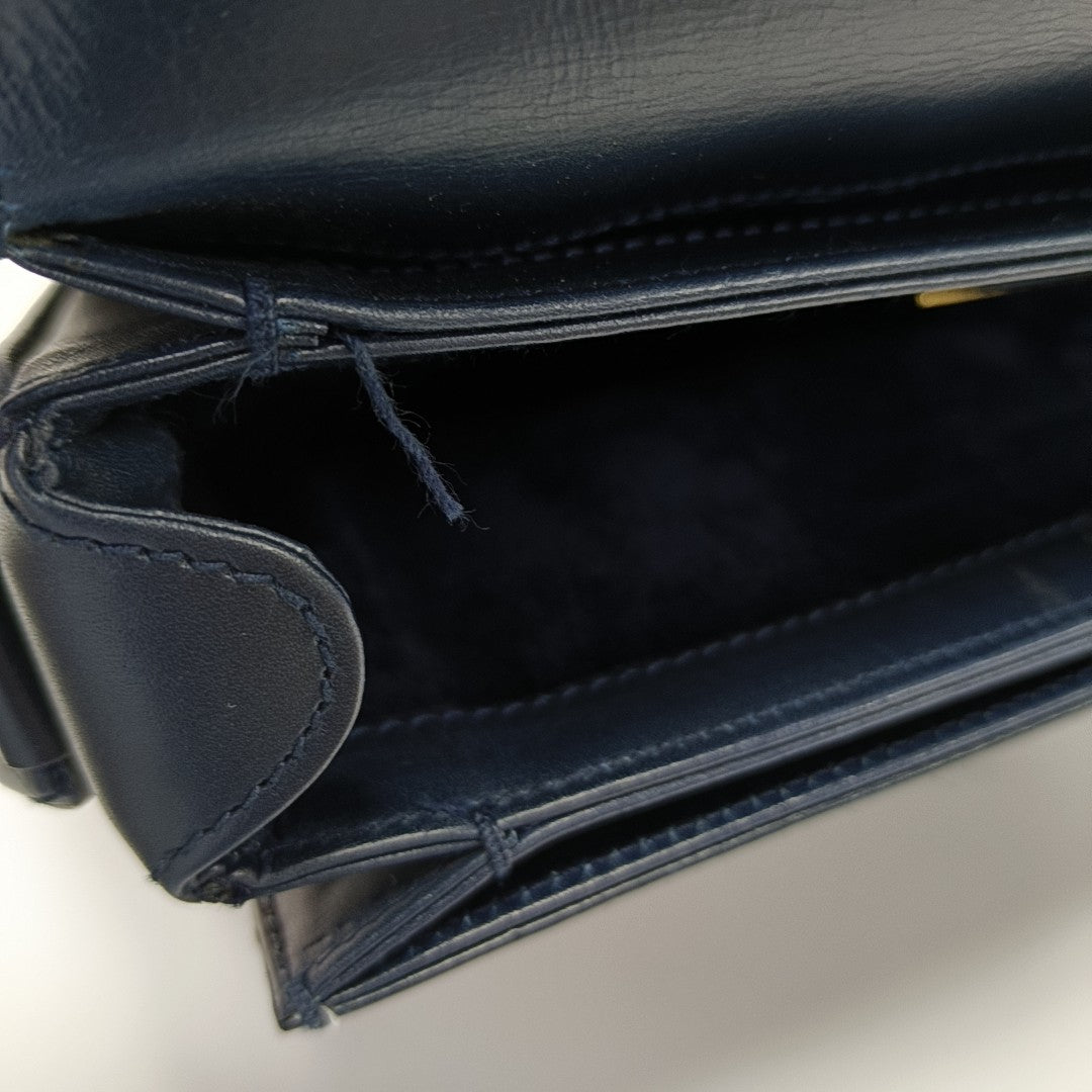 Calfskin Crossbody Bag Blue