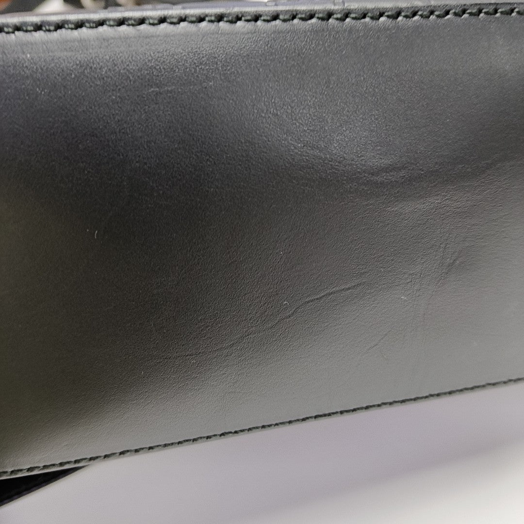 Ligne Shima Monogram Calfskin Black