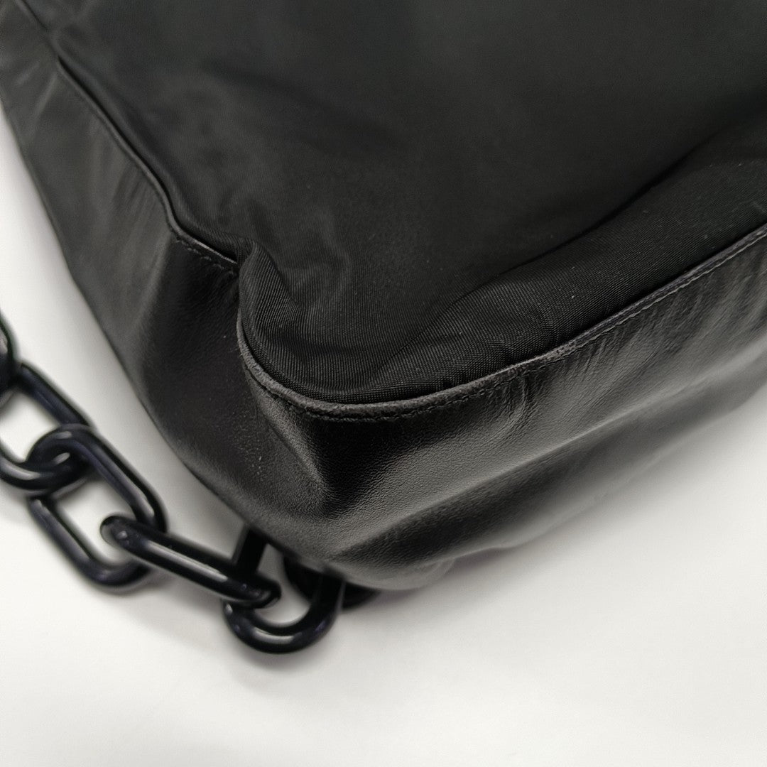 Nylon Shoulder Bag Black