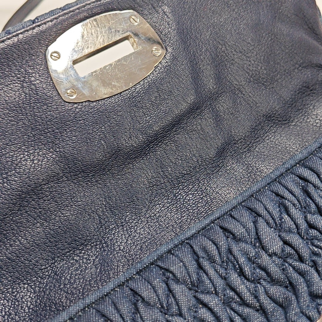 Crystal Quilted Denim Blue