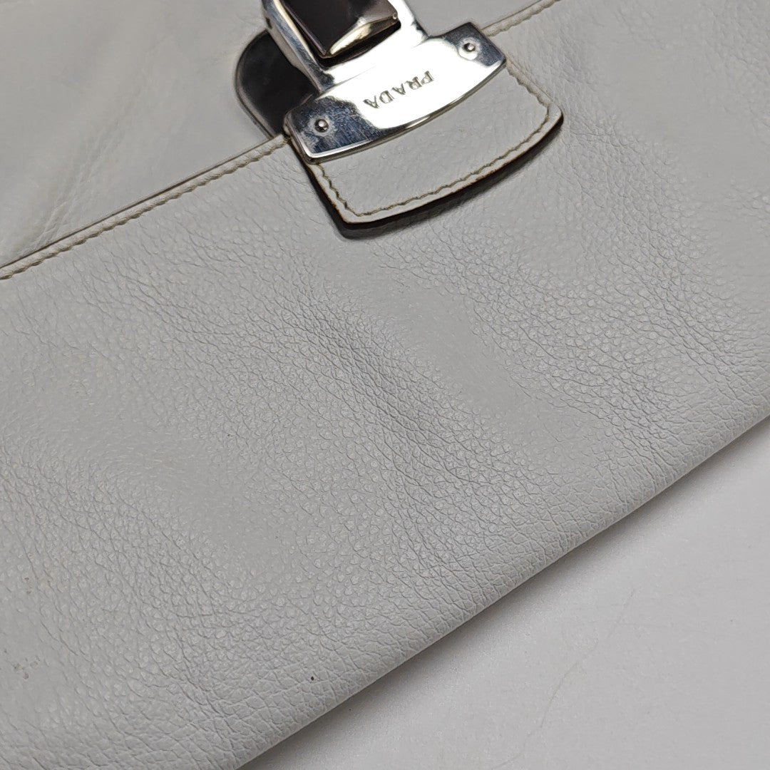 Calfskin Shoulder Bag White