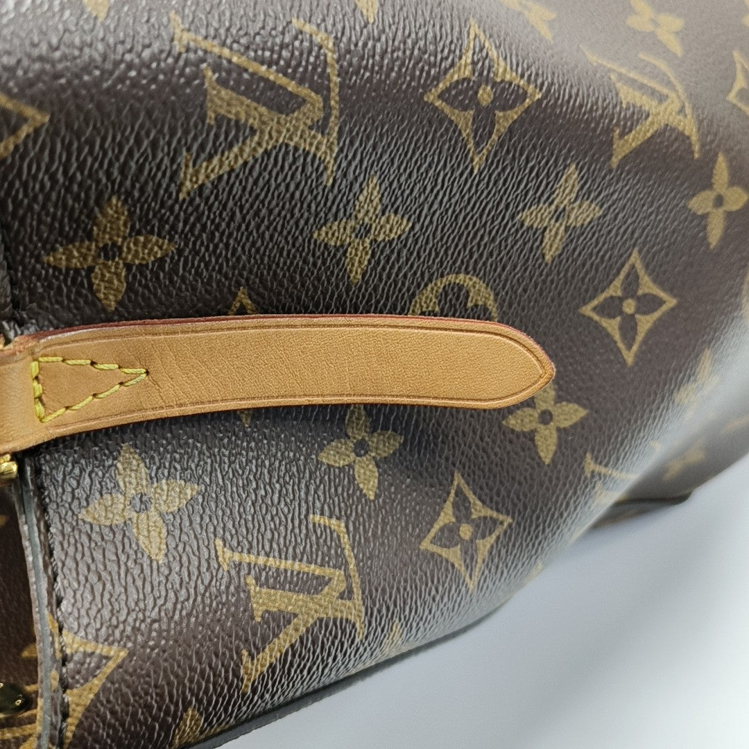MONTAIGNE MM Monogram Coated Canvas Brown