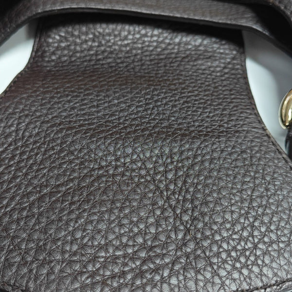 Calfskin Top Handle Bag Brown