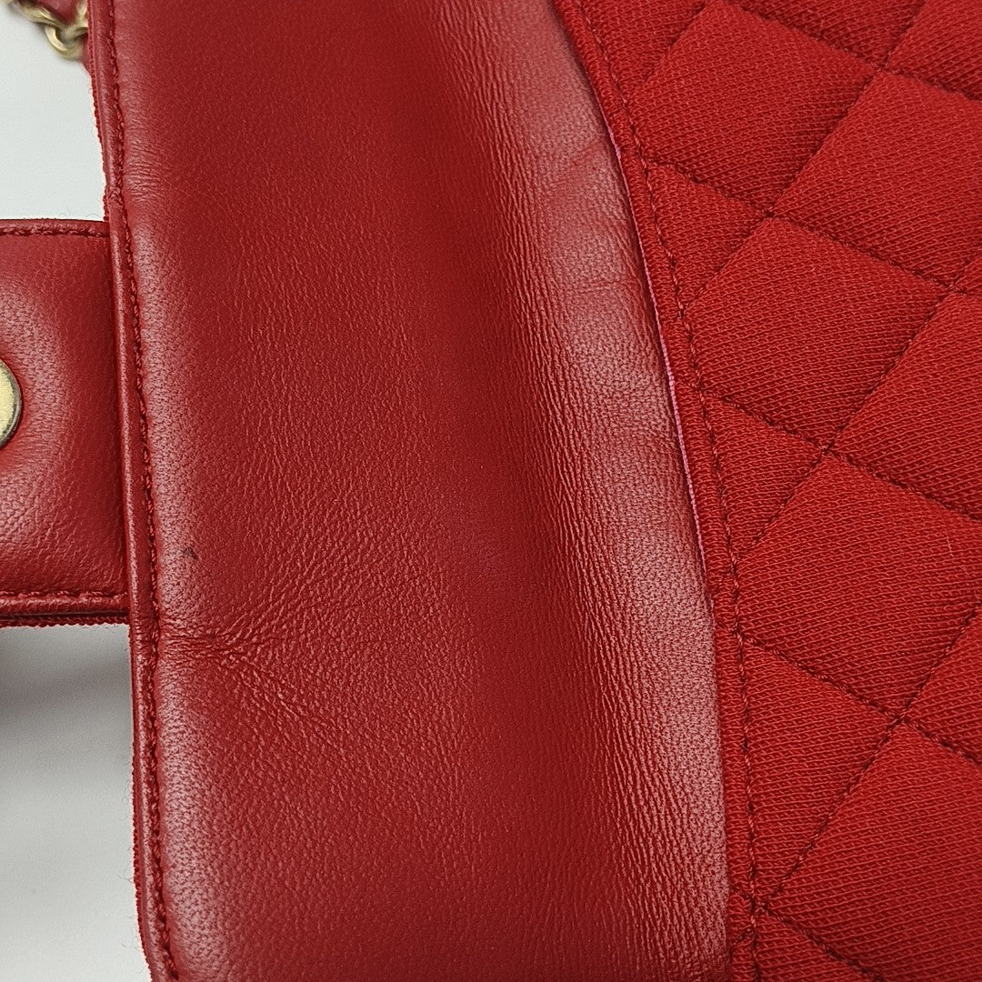 23C HOBO Small Quilted Fabric Red