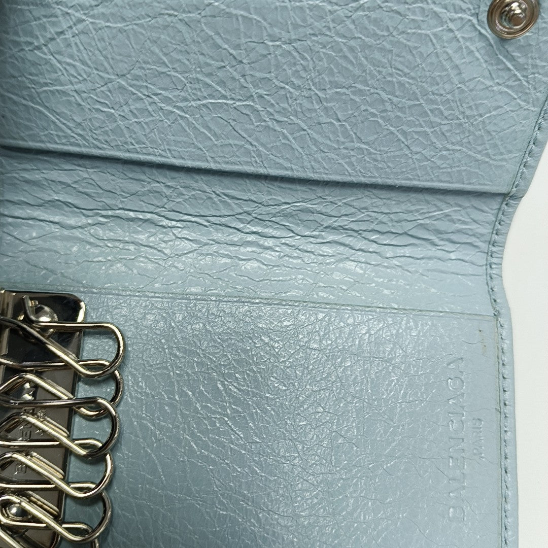 Classic City Lambskin Blue Key Pouch