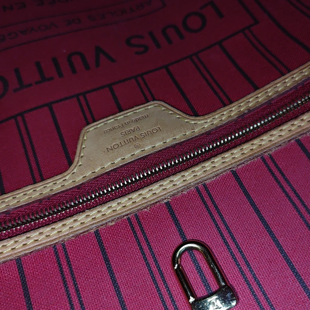 NEVERFULL MM Monogram Coated Canvas Brown