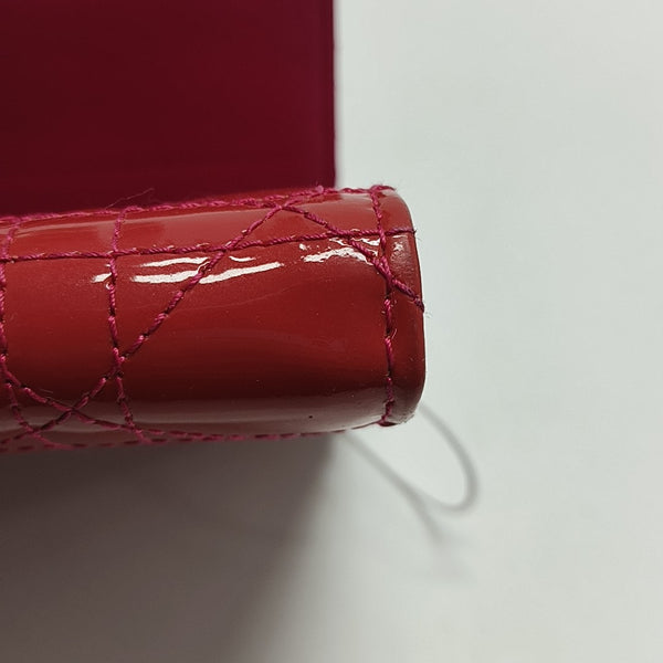 Miss Dior Cannage Patent Leather Red