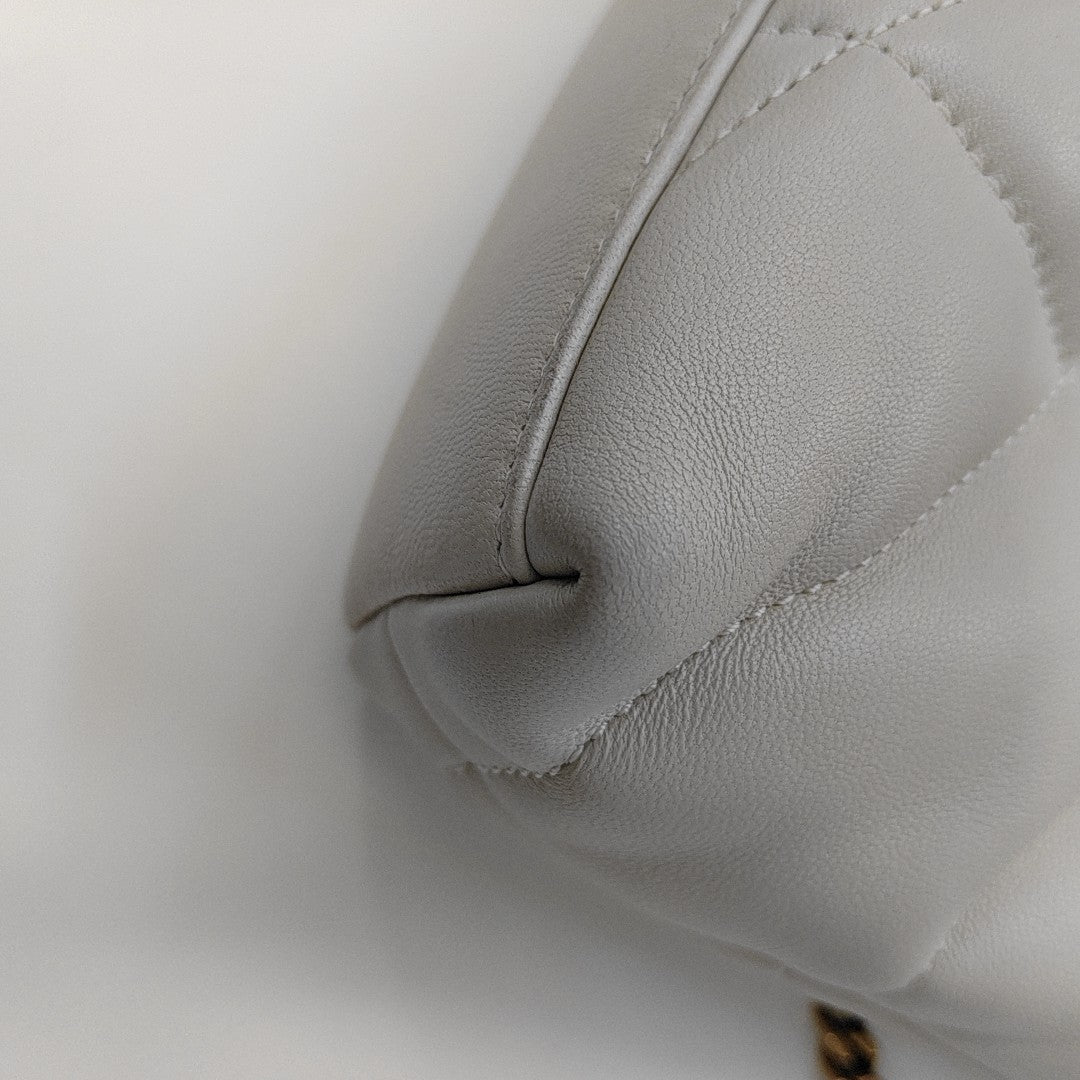 PUFFER Mini Quilted Lambskin Gray