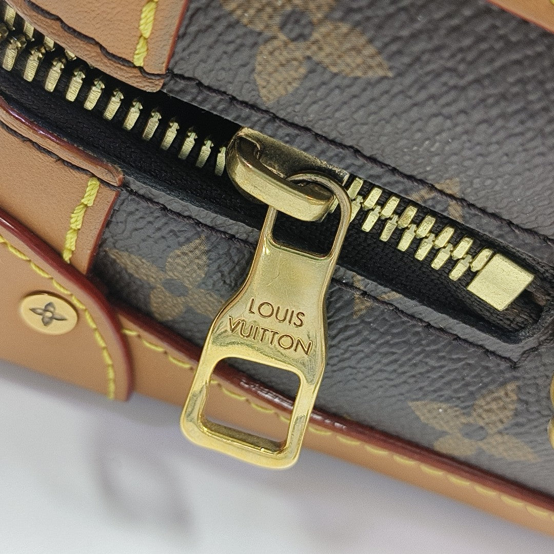 SOFT TRUNK Monogram Coated Canvas Brown
