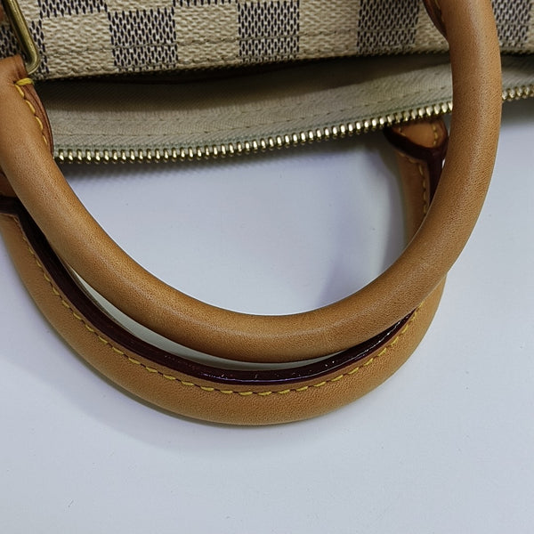SPEEDY 30 Damier Azur Coated Canvas White