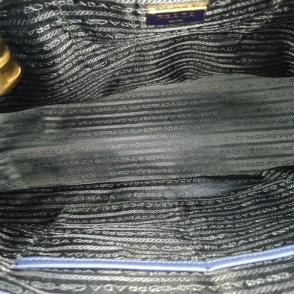 Galleria Large Saffiano Calfskin Blue