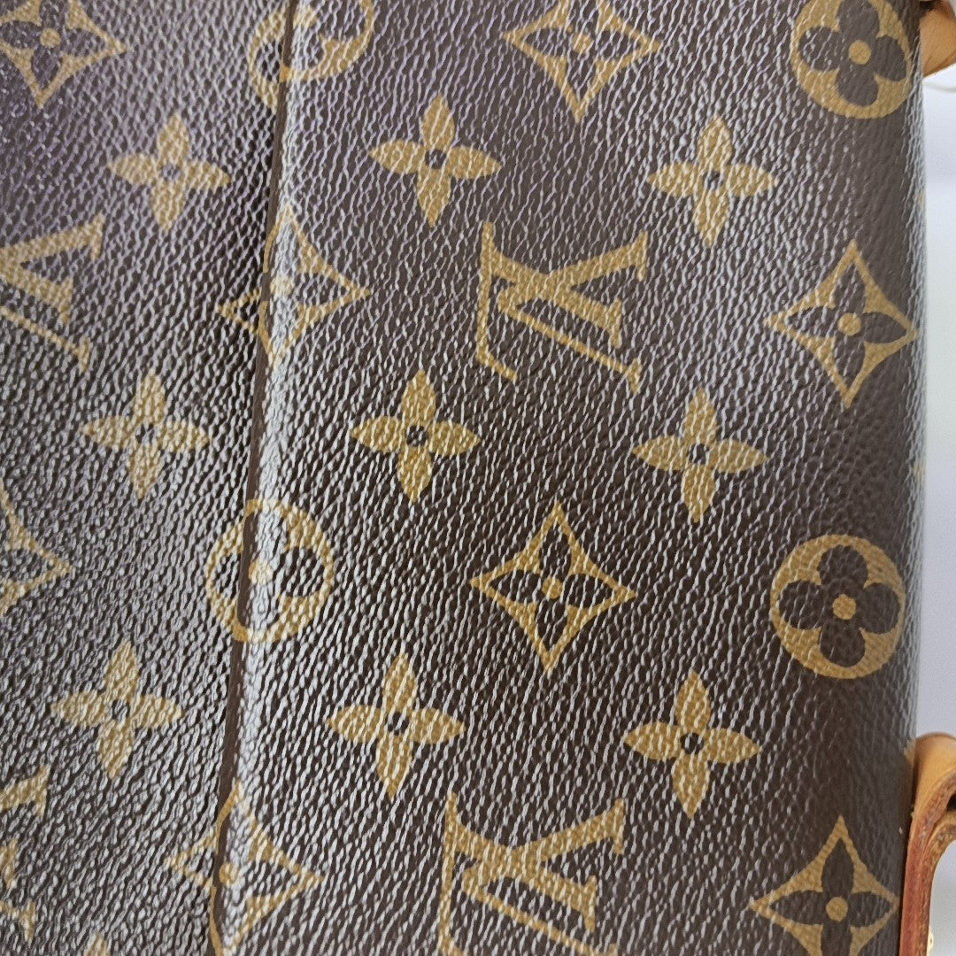 CLUNY PM Monogram Coated Canvas Brown