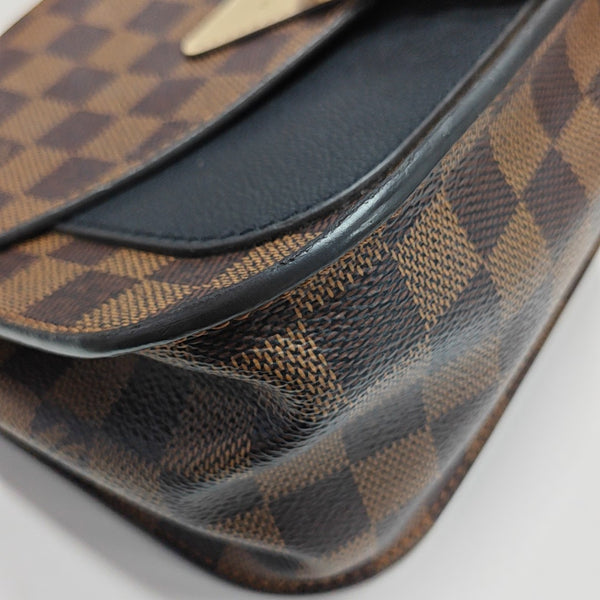 BEAUMARCHAIS Damier Ebene Coated Canvas Brown