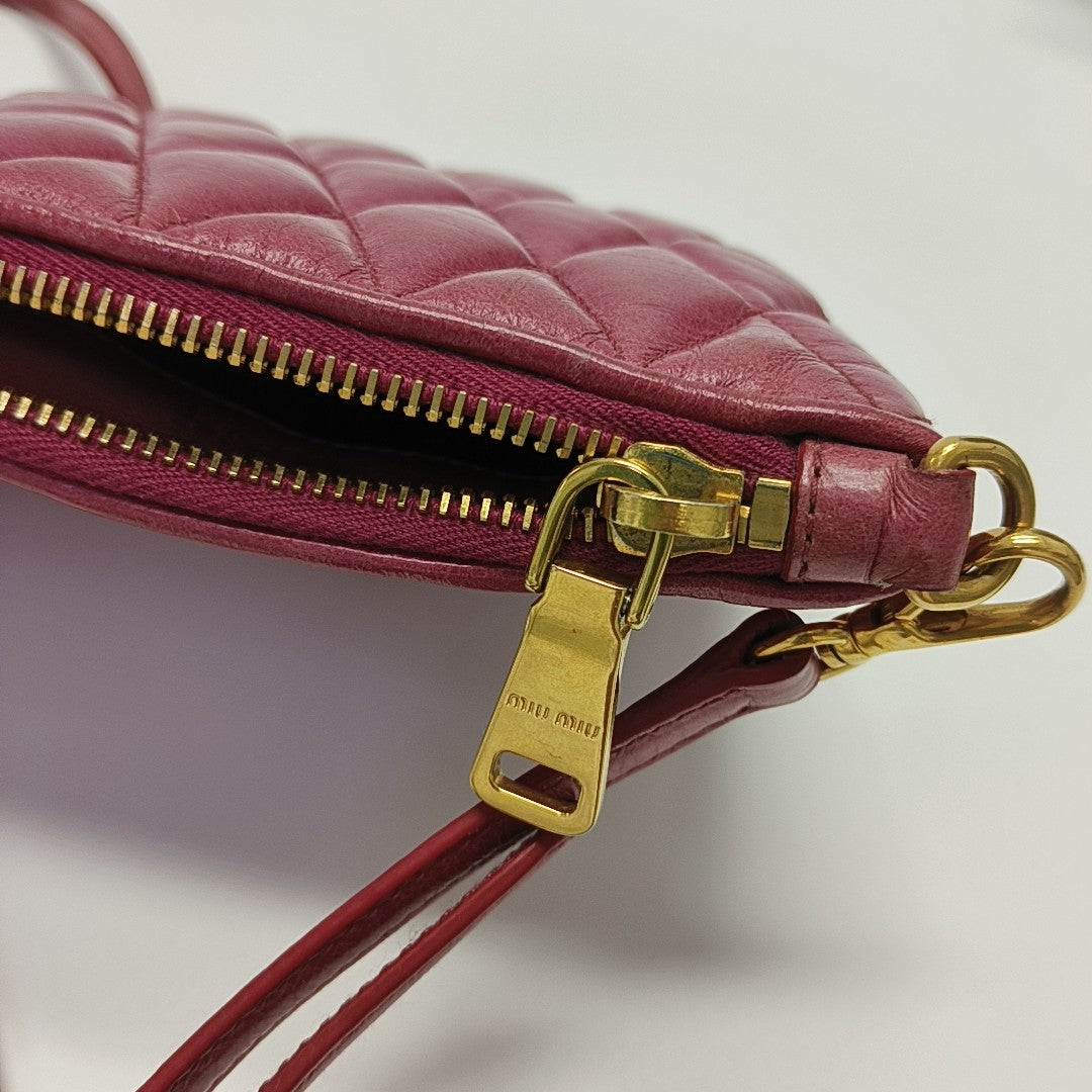 Quilted Lambskin Shoulder Bag Pink