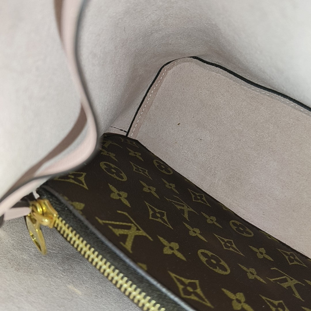 NÉONOÉ MM Monogram Coated Canvas Brown