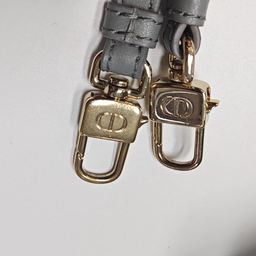 Vanity Lady Dior Super Mini Cannage Lambskin Gray