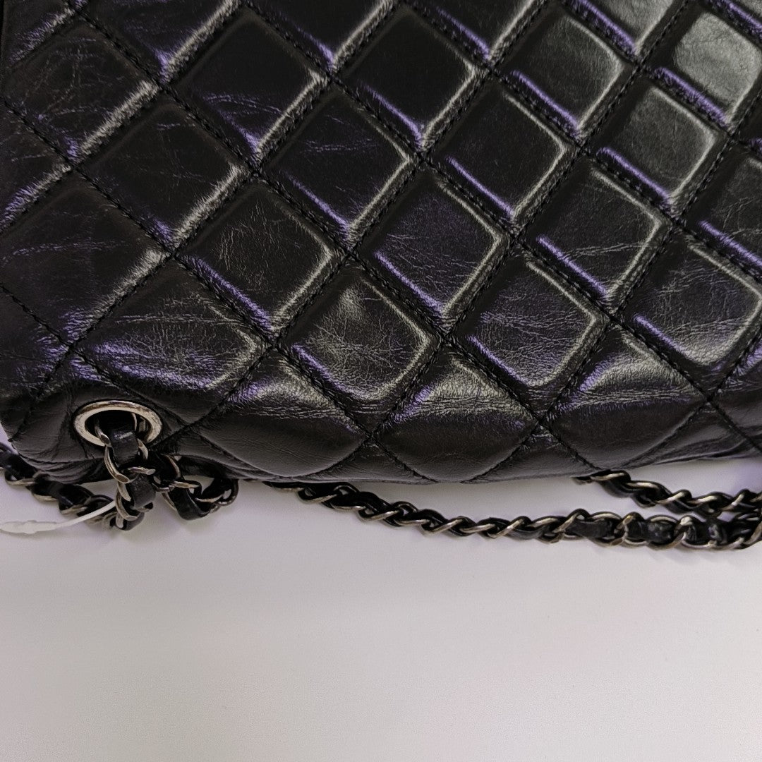 CLASSIC FLAP Small Quilted Calfskin Black