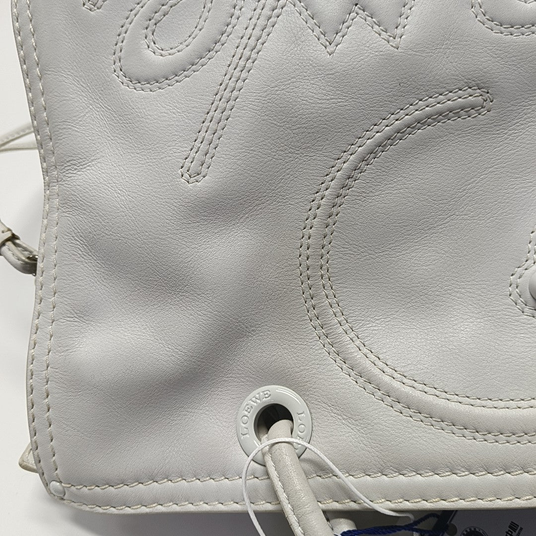 Quilted Calfskin Tote Bag White