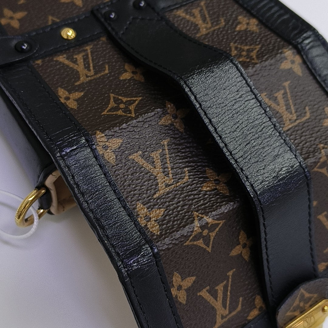 TRUNK Monogram Coated Canvas Brown