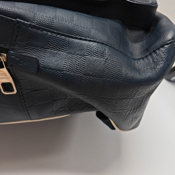 Damier Calfskin Backpack Blue