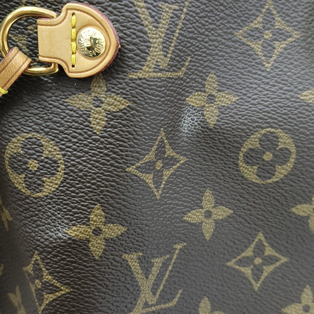 NEVERFULL GM Monogram Coated Canvas Brown