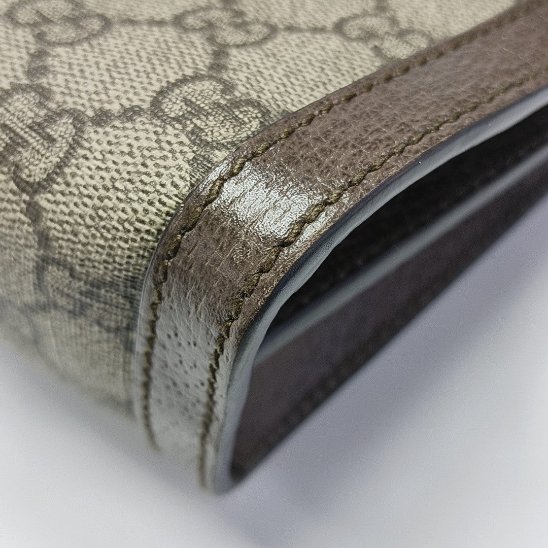 Ophidia Small Monogram Coated Canvas Beige