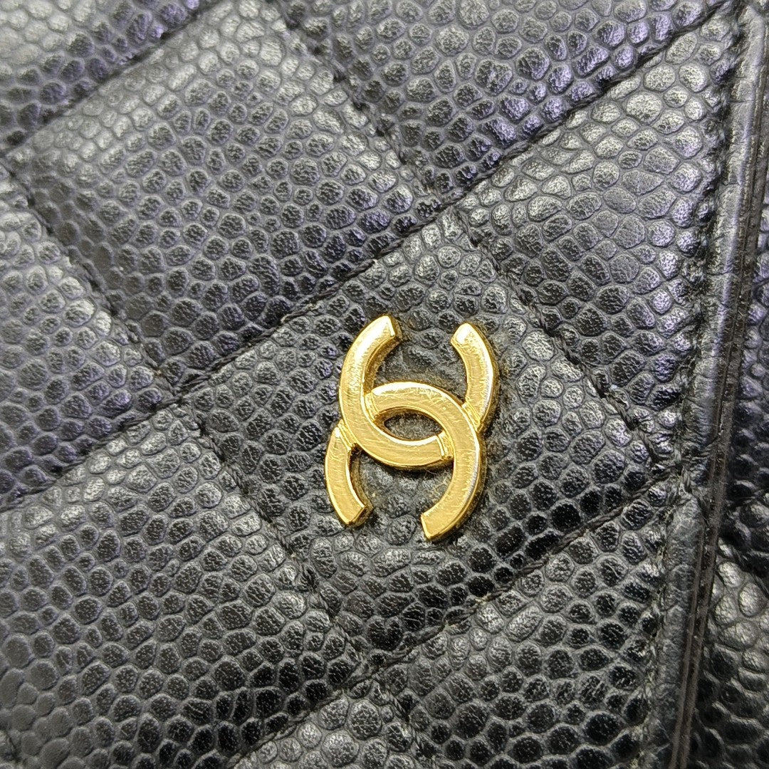 WOC Quilted Grained Calfskin Black