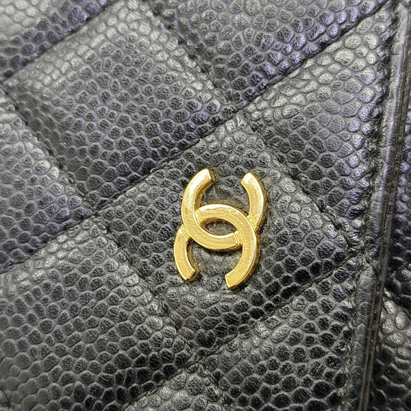 WOC Quilted Grained Calfskin Black