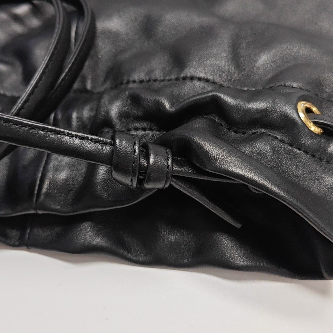 CRYSTAL POUCH Lambskin Black