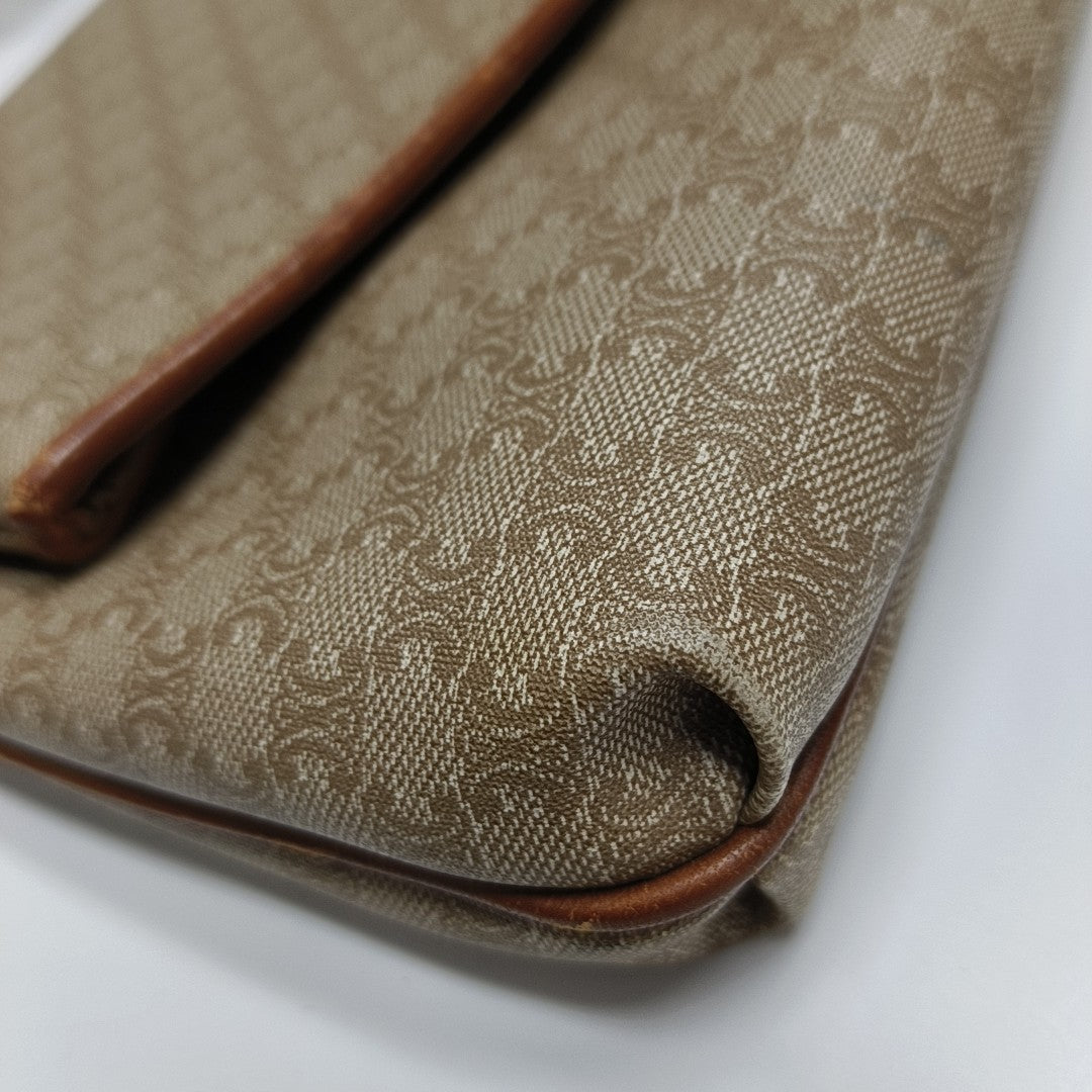 MACADAM CLUTCHES Coated Canvas Beige