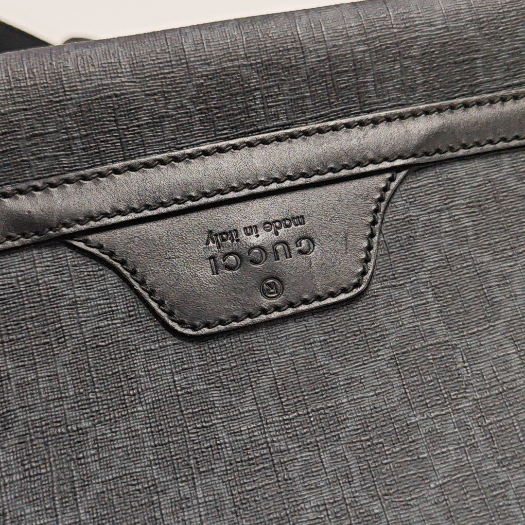 Monogram Coated Canvas Shoulder Bag Black