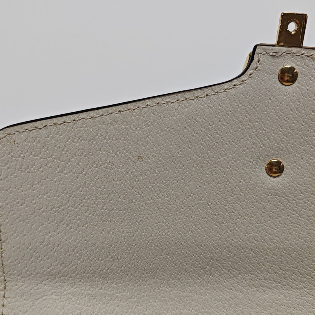 Calfskin Shoulder Bag Small White