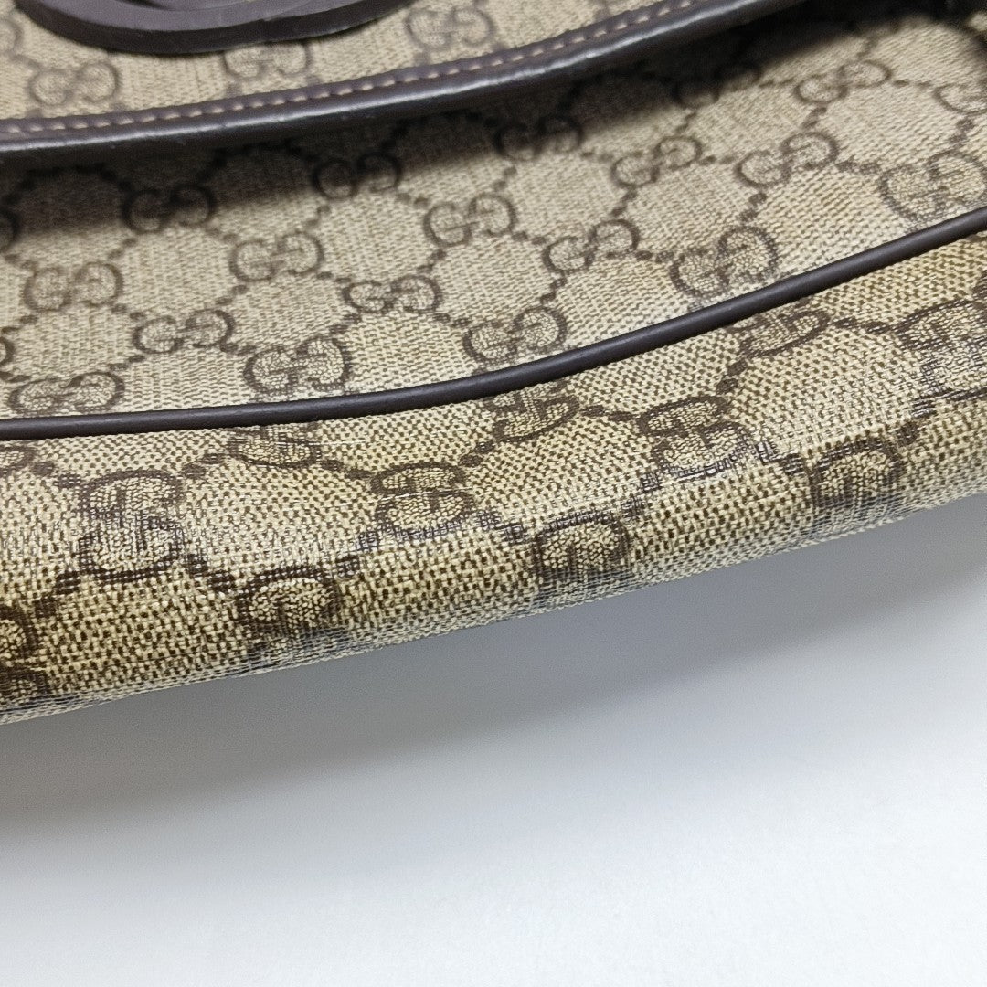 GG Messenger Monogram Coated Canvas Black